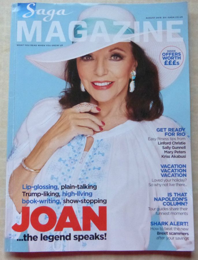 SAGA MAGAZINE magazine side cover  August 2016