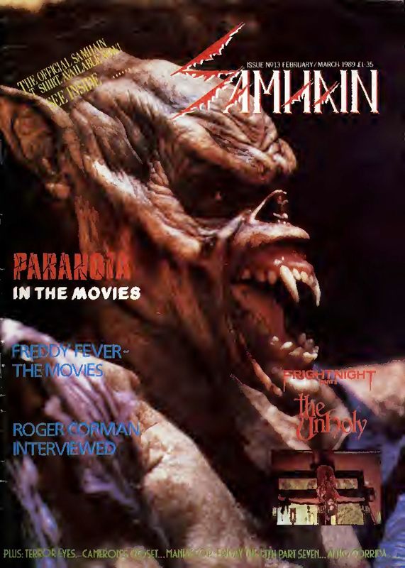 SAMHAIN magazine cover Issue 13 February/March 1989