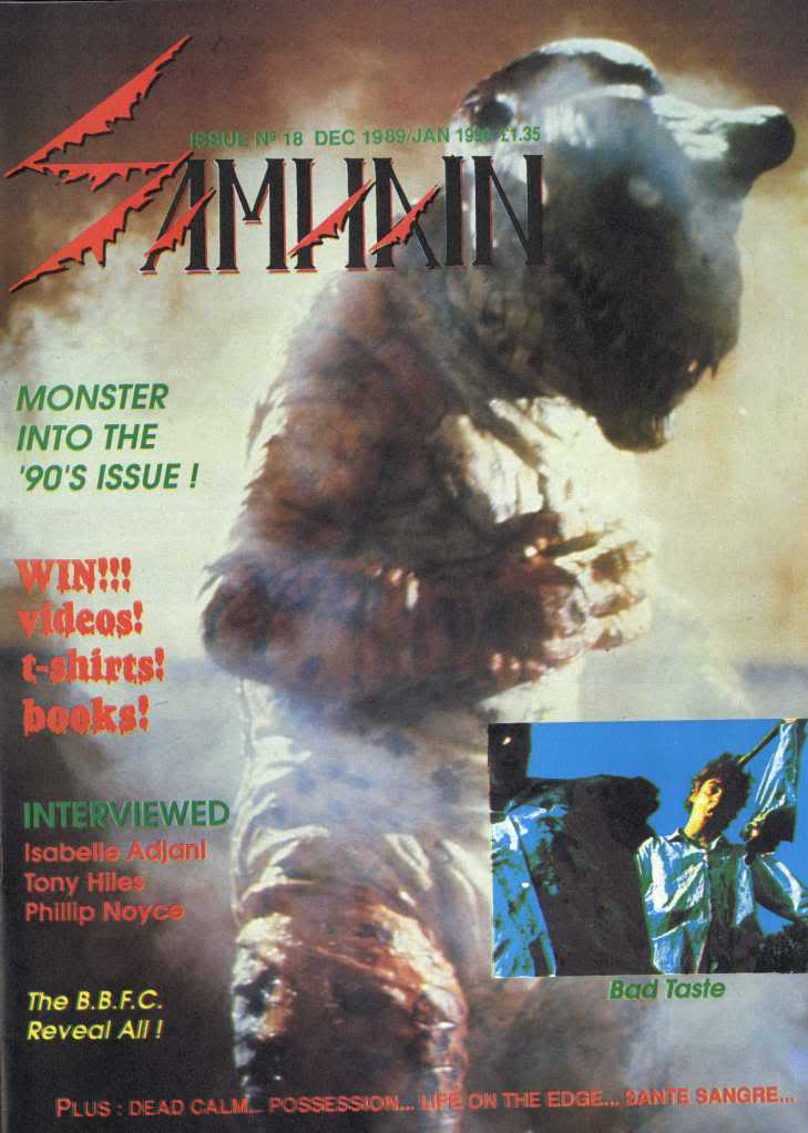 SAMHAIN magazine cover Issue 18 December 1989