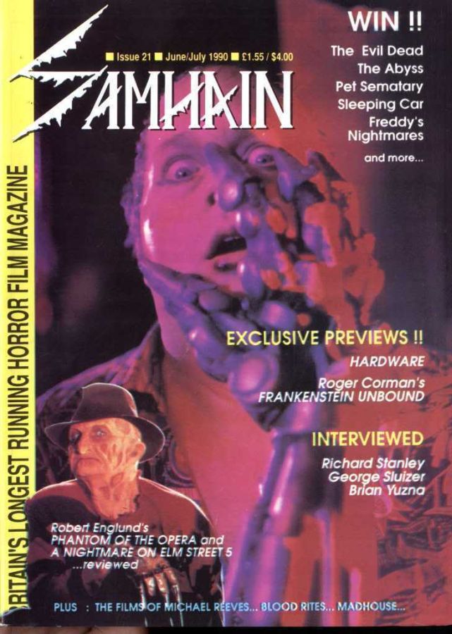 SAMHAIN magazine cover Issue 21 June/July 1990
