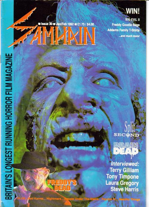 SAMHAIN magazine cover Issue 30 January/February 1992