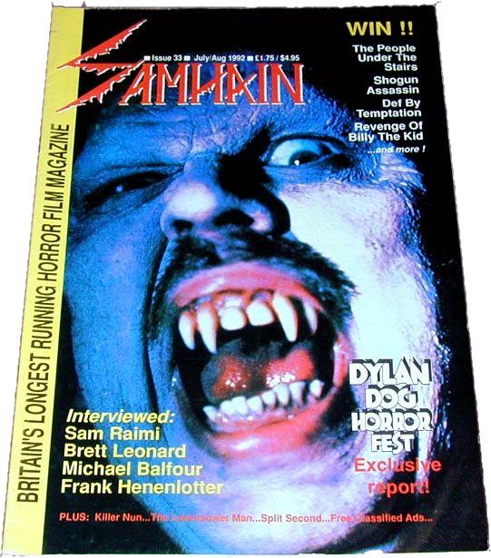 SAMHAIN magazine cover Issue 33 July/August 1992