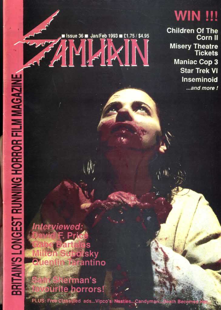 SAMHAIN magazine cover Issue 36 January/February 1993