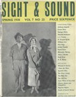 SIGHT AND SOUND (30s-90s) magazine cover Issue 25 March/April/May 1938