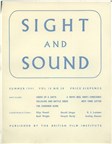 SIGHT AND SOUND (30s-90s) magazine cover Issue 38 June/July/August 1941