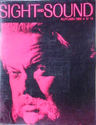 SIGHT AND SOUND (30s-90s) magazine cover Issue 155 Autumn 1968
