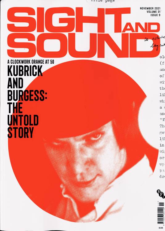 SIGHT AND SOUND magazine cover  Vol 31 No 9  November 2021
