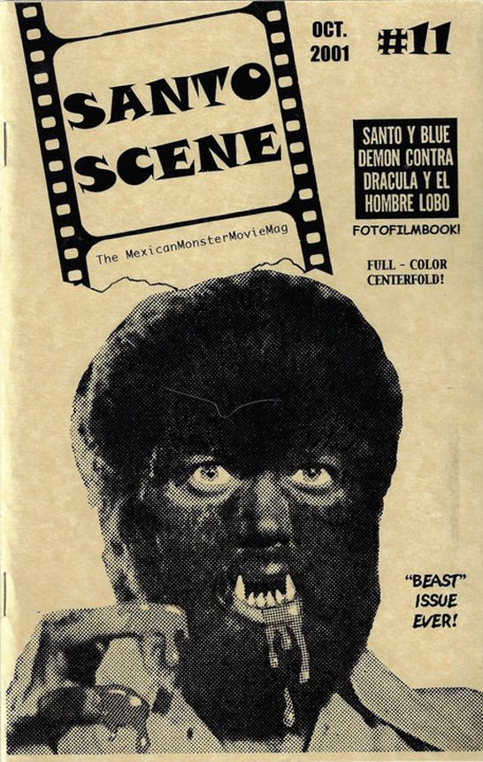 SANTO SCENE magazine side cover Issue 11  Vol 2 # 3 October 2001