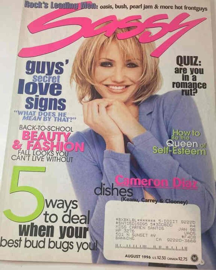 SASSY magazine cover  August 1996