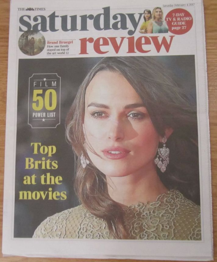 TIMES SATURDAY REVIEW magazine side cover 4 February 2017