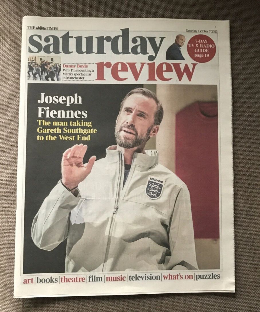 TIMES SATURDAY REVIEW magazine side cover 7 October 2023