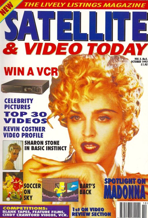 SATELLITE AND VIDEO TODAY magazine cover  Vol 2 #2 October 1992