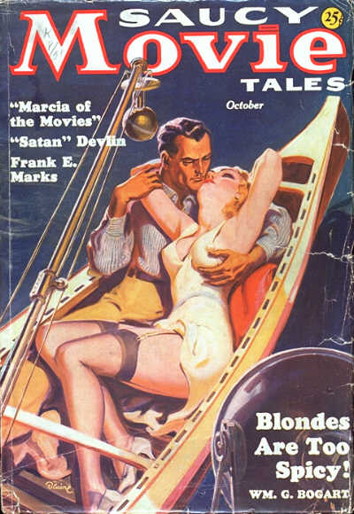 SAUCY MOVIE TALES magazine side cover October 1936