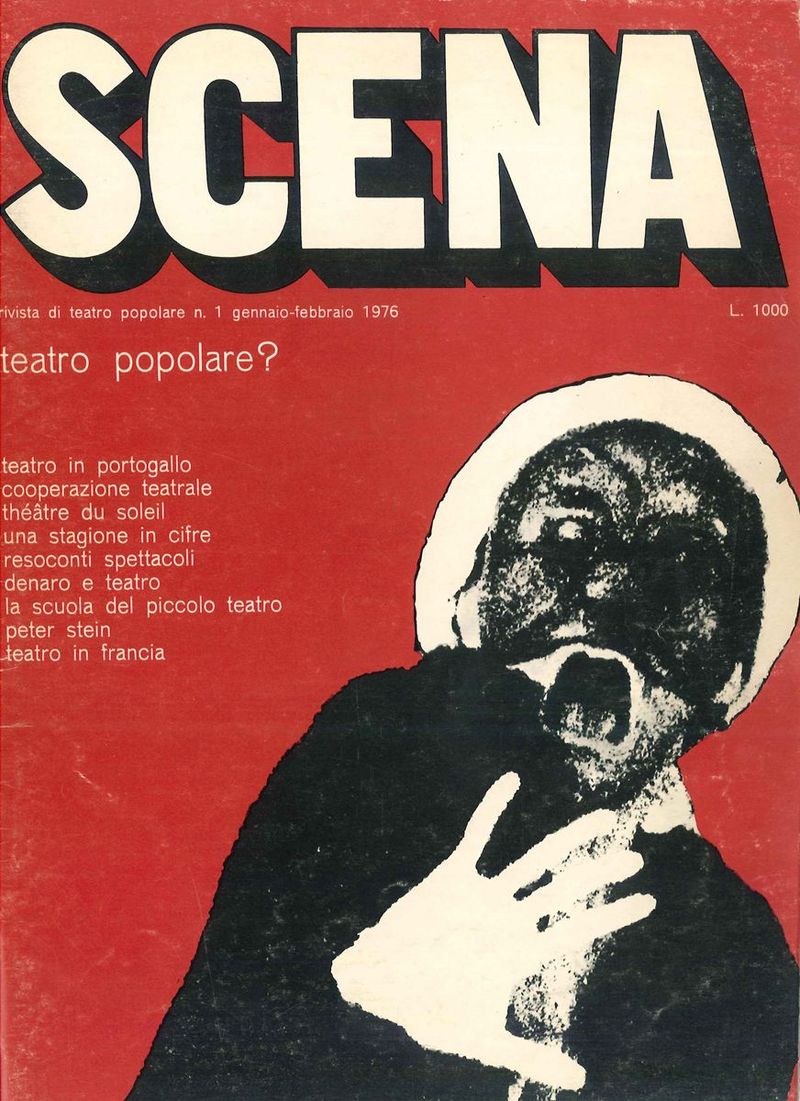 SCENA magazine side cover Issue 1  January/February 1976