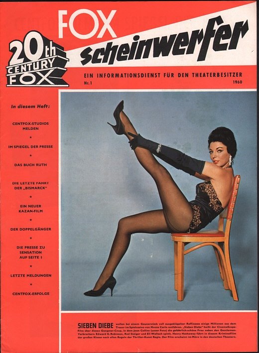 20TH CENTURY FOX SCHEINWERFER magazine cover Issue 1  1960