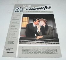 20TH CENTURY FOX SCHEINWERFER magazine cover  1960