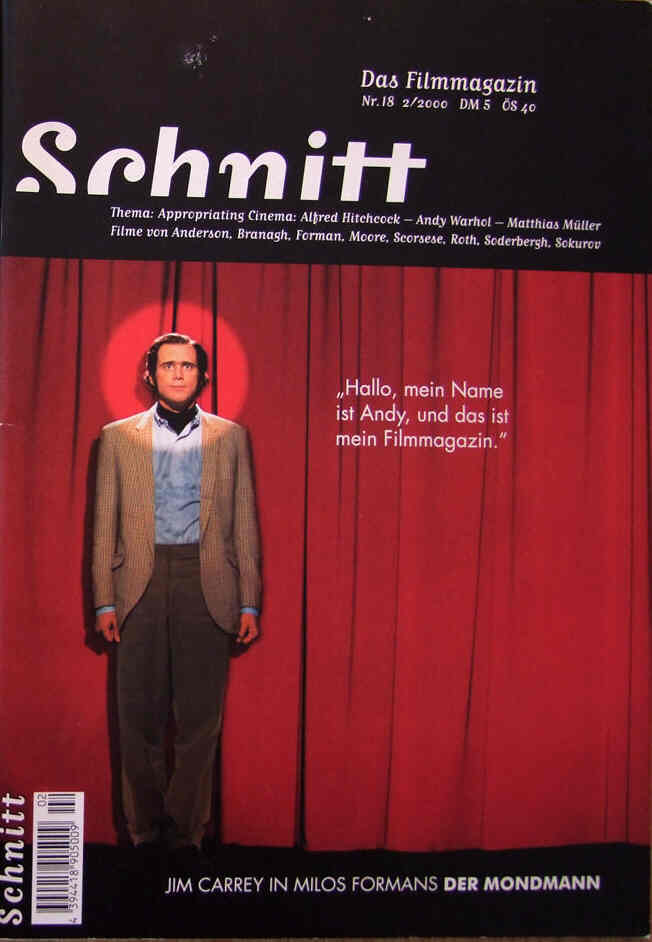 SCHNITT magazine cover Issue 18 April/May/June 2000