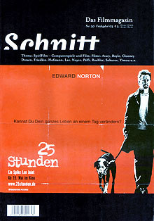 SCHNITT magazine cover Issue 30 April/May/June 2003