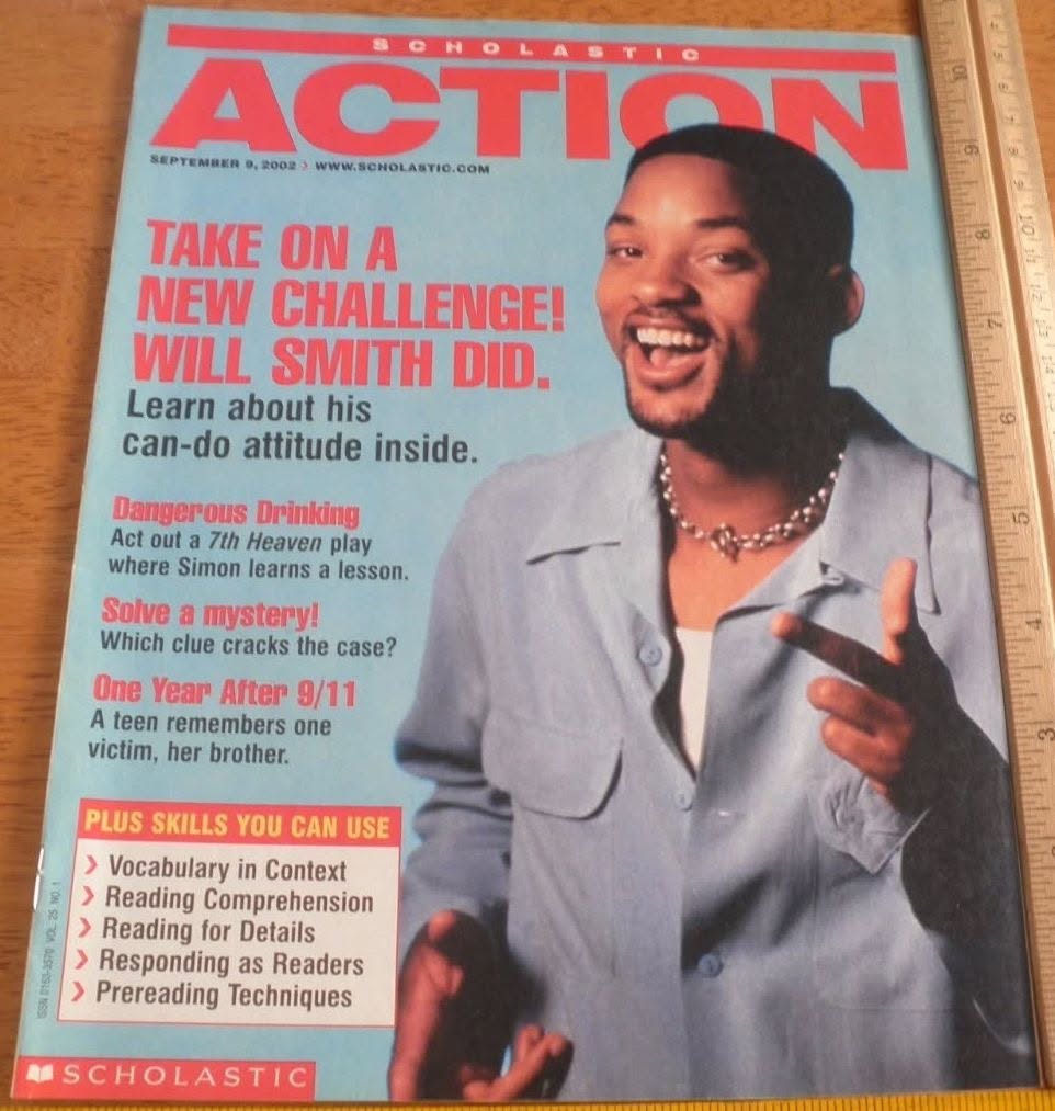 SCHOLASTIC ACTION magazine cover 9 September 2002