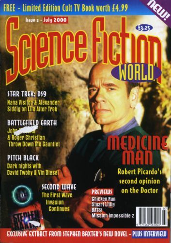 SCIENCE FICTION WORLD magazine side cover Issue 2 July 2000