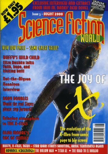 SCIENCE FICTION WORLD magazine side cover Issue 3 August 2000