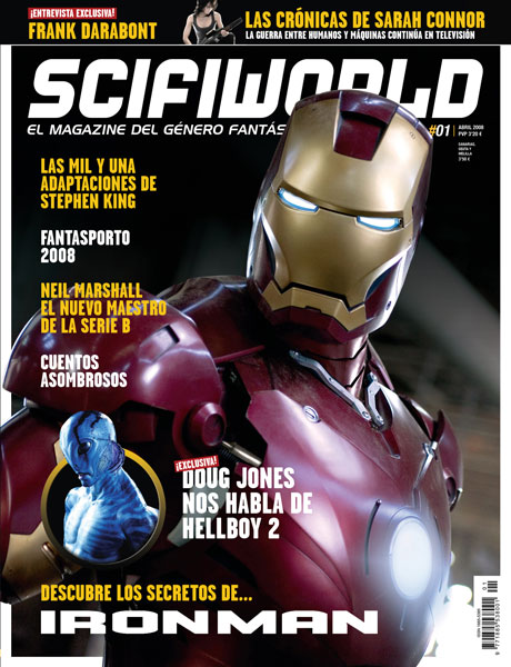 SCIFIWORLD magazine cover Issue 1 April 2008