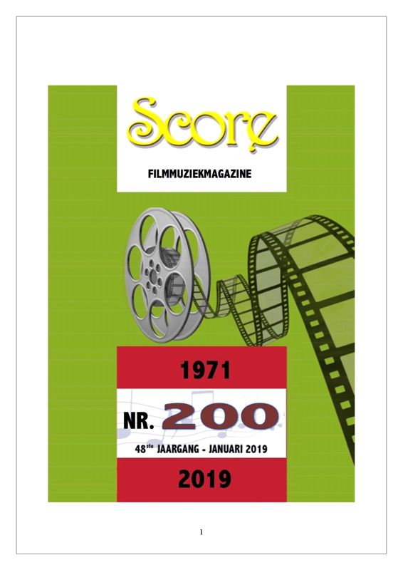 SCORE (NL) magazine side cover Issue 200  January 2019