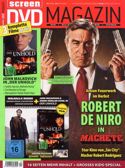 SCREEN BLURAY DVD magazine side cover November/December 2010
