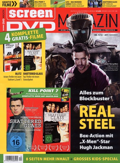 SCREEN BLURAY DVD magazine cover November/December 2011