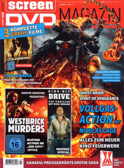 SCREEN BLURAY DVD magazine cover February/March 2012