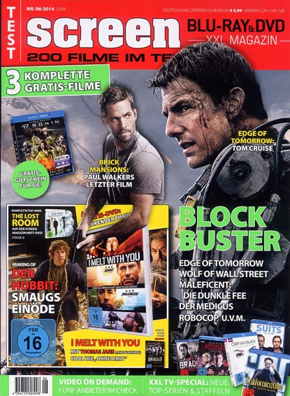 SCREEN BLURAY DVD magazine side cover Issue 6 June 2014