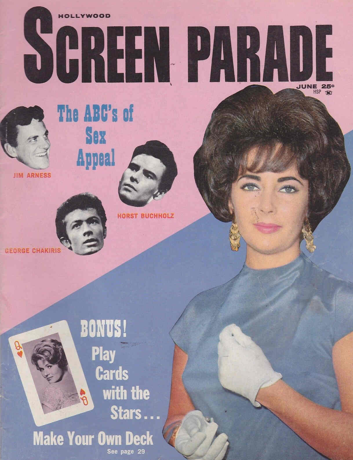 HOLLYWOOD SCREEN PARADE magazine cover June 1962
