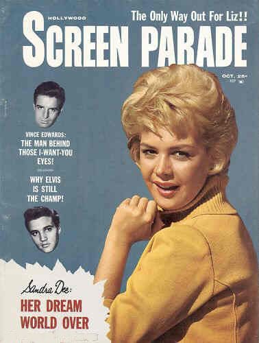 HOLLYWOOD SCREEN PARADE magazine side cover October 1962