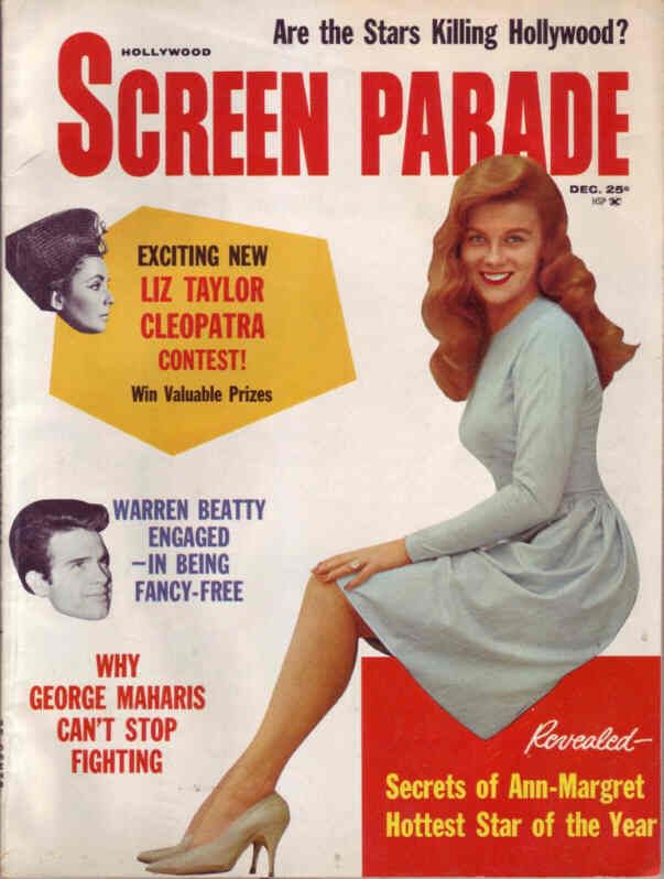 HOLLYWOOD SCREEN PARADE magazine side cover December 1962