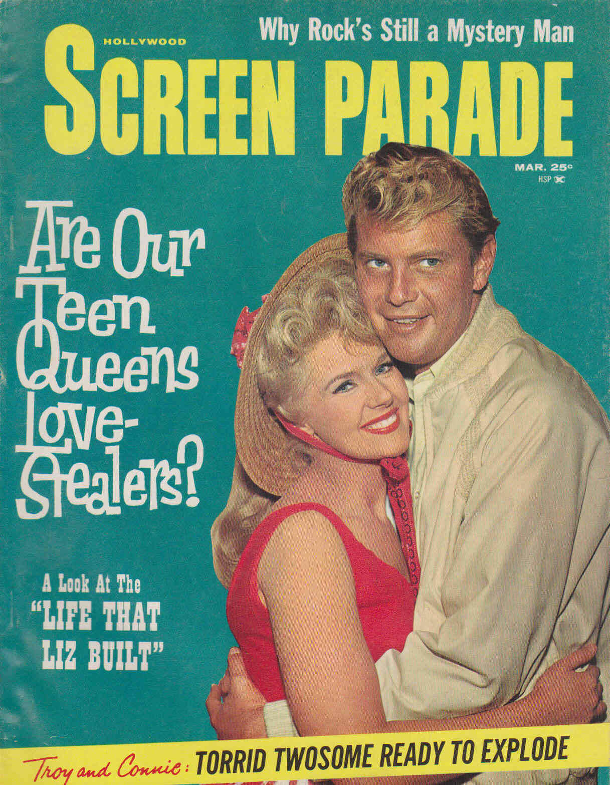 HOLLYWOOD SCREEN PARADE magazine side cover March 1963