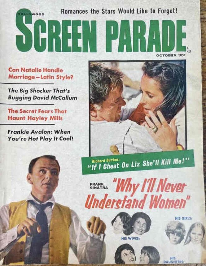 HOLLYWOOD SCREEN PARADE magazine side cover October 1965