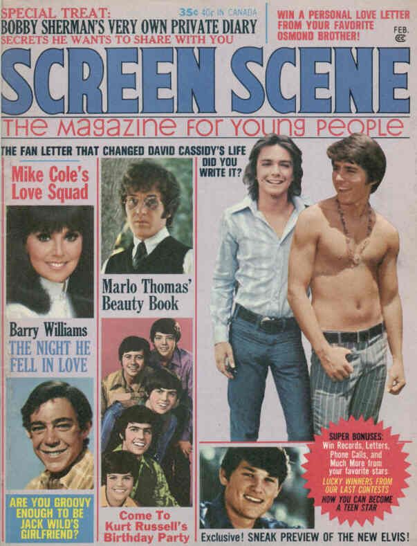 SCREEN SCENE magazine cover  Vol 1 # 2 February 1970