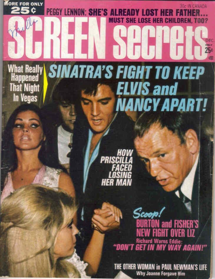 SCREEN SECRETS (70s) magazine side cover December 1969