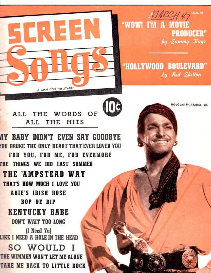 SCREEN SONGS magazine side cover  Vol 2 # 3 March 1947