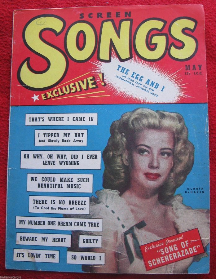 SCREEN SONGS magazine cover  Vol 2 # 5 May 1947