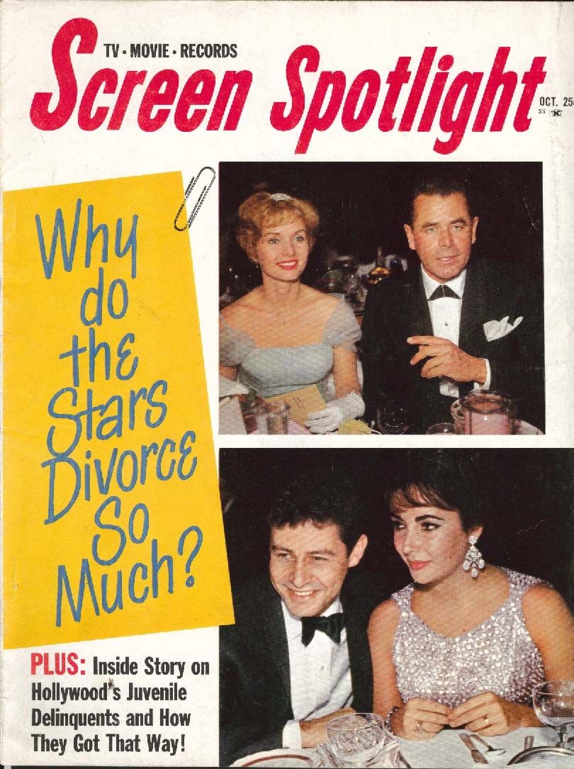 SCREEN SPOTLIGHT magazine cover  Vol 1 # 3 October 1960