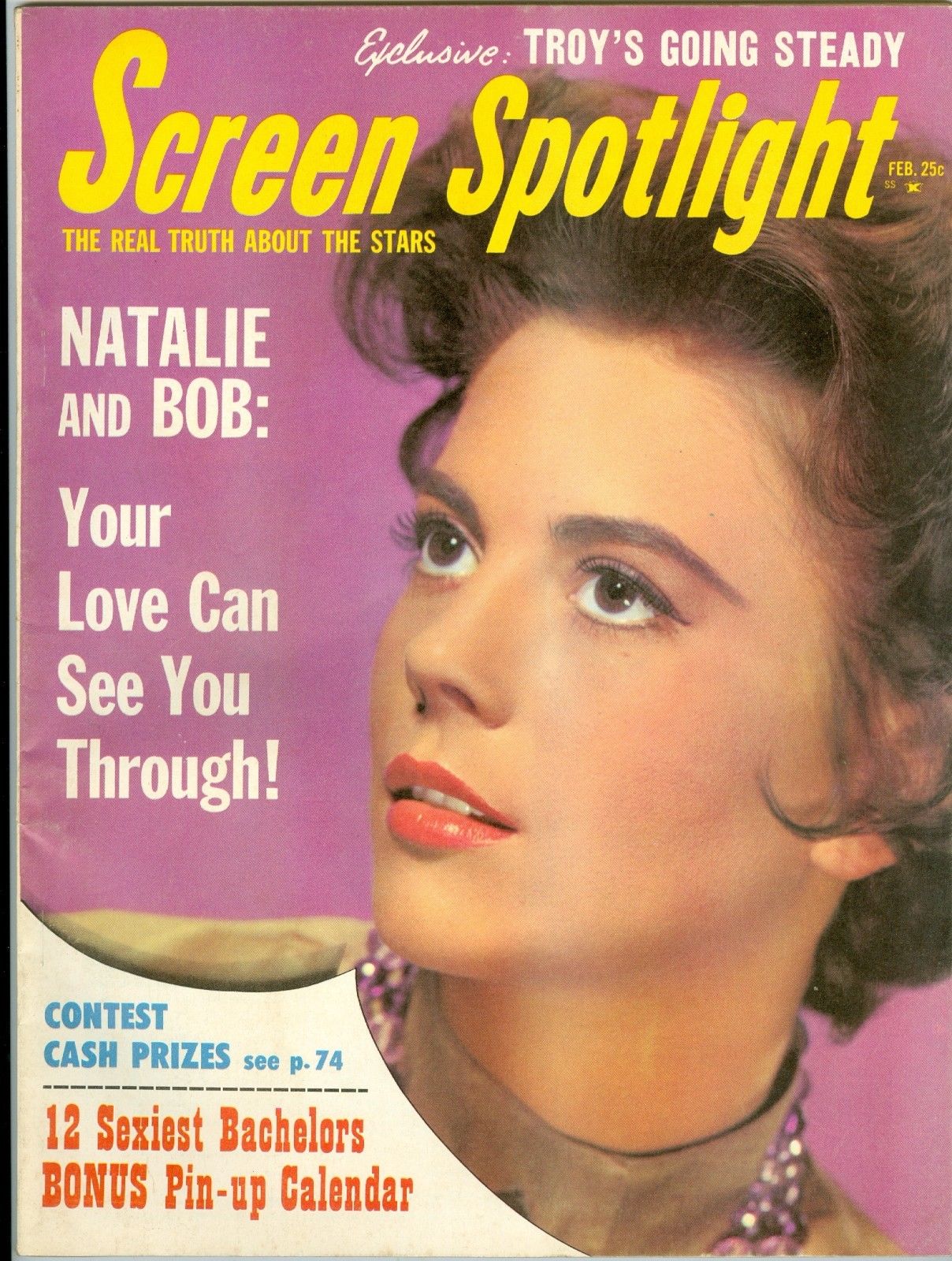 SCREEN SPOTLIGHT magazine side cover  Vol 1 # 5 February 1961