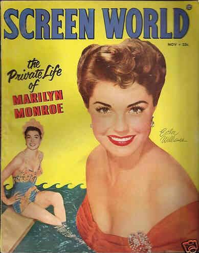 SCREEN WORLD magazine side cover November 1953