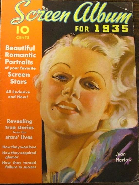 SCREEN ALBUM magazine side cover  1935