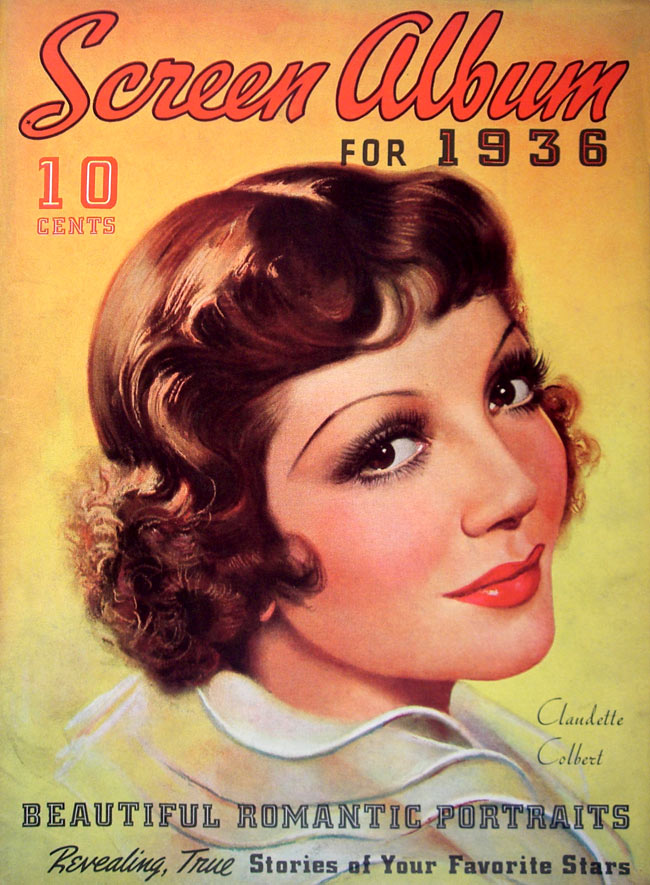 SCREEN ALBUM magazine side cover  1936