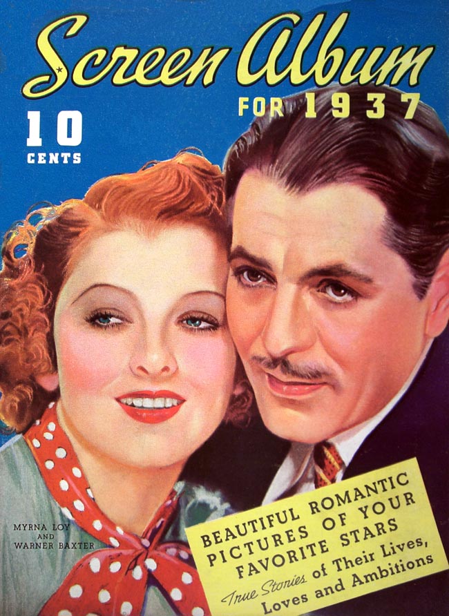 SCREEN ALBUM magazine side cover March 1937