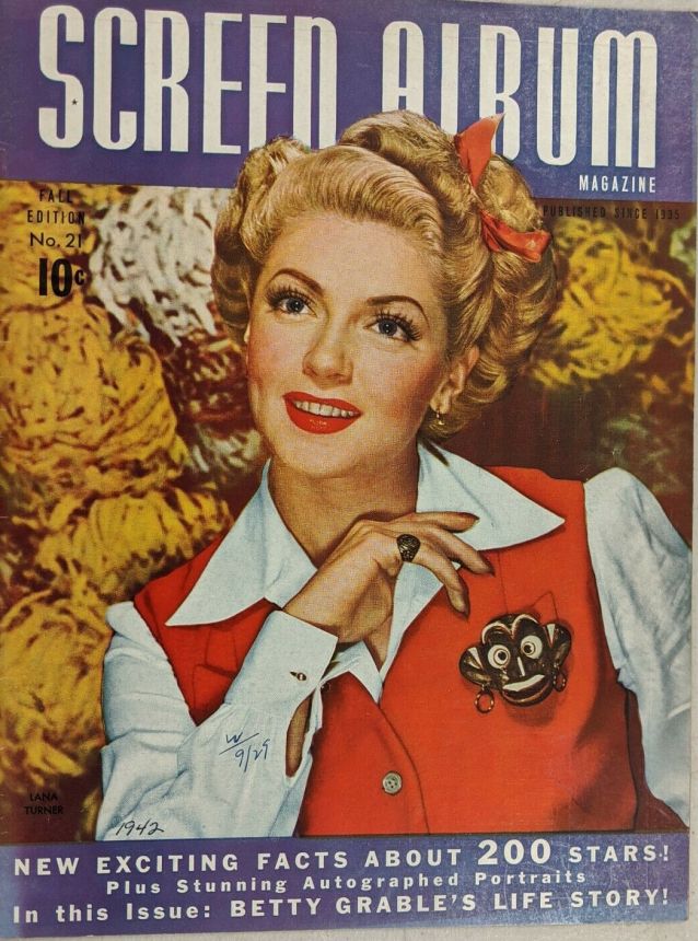 SCREEN ALBUM magazine side cover Issue 21 Fall 1942