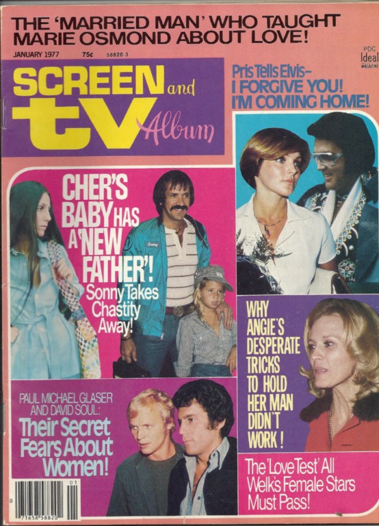 SCREEN ALBUM magazine side cover January/February 1977