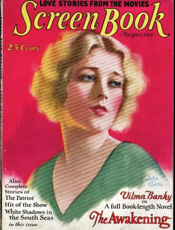 SCREEN BOOK magazine cover January 1929