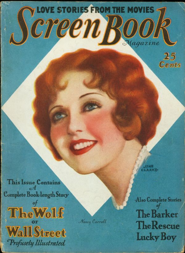 SCREEN BOOK magazine cover April 1929